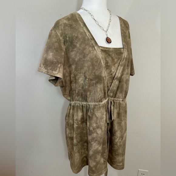 Style & Co Sports sz 1X top shades of tans looks like 2 piece set Tunic length - Picture 10 of 14